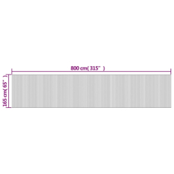 Parawan, naturalny, 165x800 cm, bambusowy