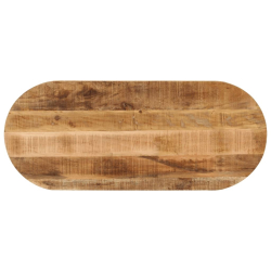 Blat stołu, 100x40x2,5 cm, owalny, surowe drewno mango