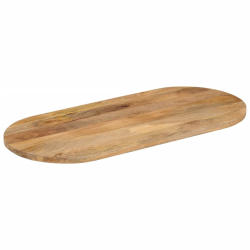 Blat stołu, 120x50x2,5 cm, owalny, lite drewno mango