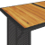 Stół ogrodowy z drewnianym blatem, czarny, 110x68x70 cm