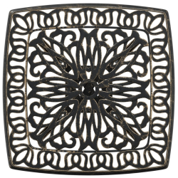 Stolik ogrodowy, brąz, 53x53x53 cm, odlewane aluminium