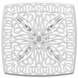 Stolik ogrodowy, biały, 53x53x53 cm, odlewane aluminium