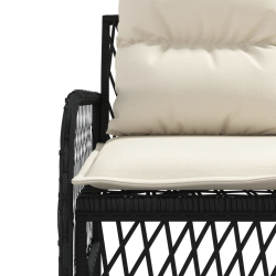 2-częściowa sofa ogrodowa z poduszkami, szara, polirattan