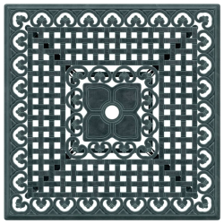 Stolik ogrodowy, zielony, 80x80x75 cm, odlewane aluminium