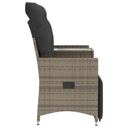 Rozkładana sofa ogrodowa dla 2 os., ze stolikiem, szara