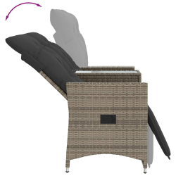 Rozkładana sofa ogrodowa dla 2 os., ze stolikiem, szara