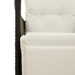 Rozkładana sofa ogrodowa dla 2 os., ze stolikiem, czarna