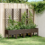 Donica ogrodowa z kratką, brązowa, 160x40x142 cm, PP