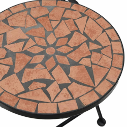 Składane krzesła bistro, 2 szt,. terakota, ceramiczne