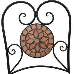 Składane krzesła bistro, 2 szt,. terakota, ceramiczne
