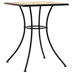 Mozaikowy stolik bistro, terakota, 60x60x74 cm, ceramiczny