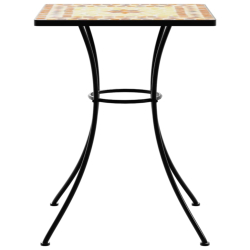 Mozaikowy stolik bistro, terakota, 60x60x74 cm, ceramiczny