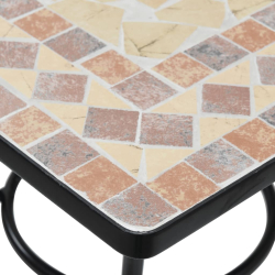 Mozaikowy stolik bistro, terakota, 60x60x74 cm, ceramiczny