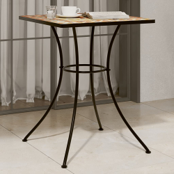 Mozaikowy stolik bistro, terakota, 60x60x74 cm, ceramiczny