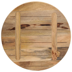 Blat stołu, Ø 50x2,5 cm, okrągły, surowe drewno mango