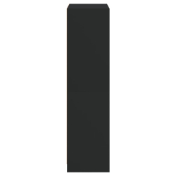 Szafka z drzwiczkami, czarna, 68x37x142 cm