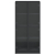 Szafka z drzwiczkami, czarna, 68x37x142 cm