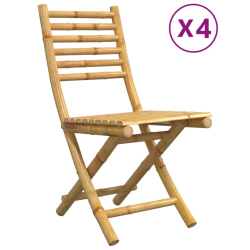 Składane krzesła ogrodowe, 4 szt., 43x54x88 cm, bambusowe