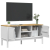 Szafka RTV FLORO, biała, 114x43x55 cm, lite drewno sosnowe