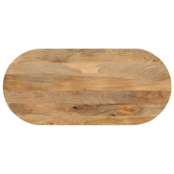 Blat stołu, 100x40x2,5 cm, owalny, lite drewno mango