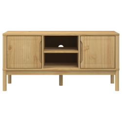 Szafka RTV FLORO, woskowy brąz, 114x43x55 cm, drewno sosnowe