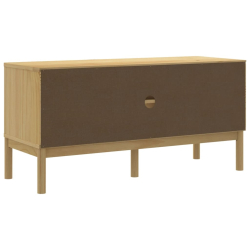 Szafka RTV FLORO, woskowy brąz, 114x43x55 cm, drewno sosnowe