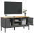 Szafka RTV FLORO, szara, 114x43x55 cm, lite drewno sosnowe