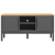 Szafka RTV FLORO, szara, 114x43x55 cm, lite drewno sosnowe