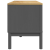 Szafka RTV FLORO, szara, 114x43x55 cm, lite drewno sosnowe