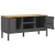Szafka RTV FLORO, szara, 114x43x55 cm, lite drewno sosnowe