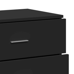 Szafki, 2 szt., czarne, 60x39x80 cm, materiał drewnopochodny