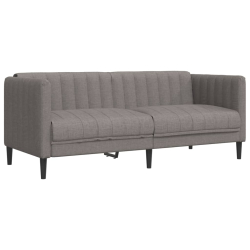 Sofa 2-osobowa, kolor taupe, tapicerowana tkaniną