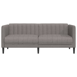 Sofa 2-osobowa, kolor taupe, tapicerowana tkaniną