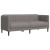 Sofa 2-osobowa, kolor taupe, tapicerowana tkaniną