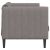Sofa 2-osobowa, kolor taupe, tapicerowana tkaniną