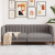 Sofa 2-osobowa, kolor taupe, tapicerowana tkaniną