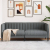 Sofa 2-osobowa, ciemnoszara, tapicerowana tkaniną