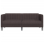 Sofa 2-osobowa, ciemnobrązowa, tapicerowana tkaniną
