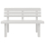 Ławka ogrodowa, biała, 110x52x71 cm, polipropylen