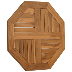 Blat do stolika, 60x60x2,5 cm, ośmiokątny, lite drewno tekowe