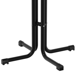 Stolik jadalniany, czarny, Ø60x110 cm