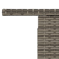 Stół ogrodowy, szary 100x55x73 cm, polirattan i drewno akacjowe