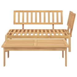 Sofa ogrodowa i stolik z deseczek, lite drewno akacjowe