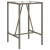 Ogrodowy stolik barowy, szary, 70x70x110 cm, polirattan