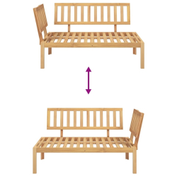 Narożna sofa ogrodowa z deseczek, lite drewno akacjowe