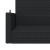Ławka bujana, czarna, 119x56x48 cm, polirattan