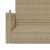 Ławka bujana, beżowa, 119x56x48 cm, polirattan