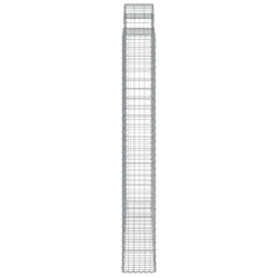 Kosze gabionowe, 9 szt, 200x30x220/240 cm, galwanizowane żelazo