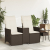Rozkładana sofa ogrodowa ze stolikiem, 2-os., brąz, rattan PE