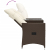 Rozkładana sofa ogrodowa ze stolikiem, 2-os., brąz, rattan PE